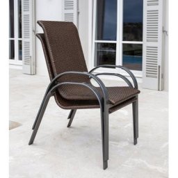 MERXX Gartensessel Côte d´Azur, 2er Set, Aluminium, stapelbar, braun