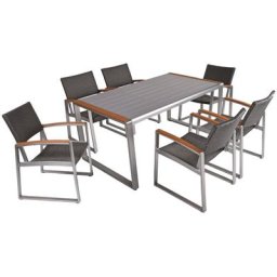 Garden Pleasure Garten-Essgruppe AVA, (7-tlg), robustes Tischdesign