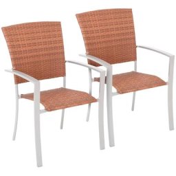 MERXX Gartenstuhl Savonna (Set, 2 St), 2er Set, Polyrattan, stapelbar, 2er Set