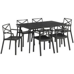 Best Garten-Essgruppe Torino, (7-tlg), 7-tlg. Dining Gruppe Torino graphit