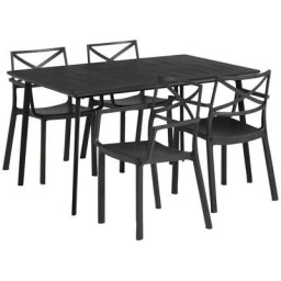 Best Garten-Essgruppe Torino, (5-tlg), 5-tlg. Dining Gruppe Torino graphit