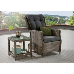 Destiny Gartenlounge-Set CASA/ MERANO, (5-tlg), Casa Relaxsessel mit Beistelltisch