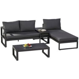 Best Gartenlounge-Set Navarino, (4-tlg), 4-tlg. Lounge-Gruppe Navarino anthr