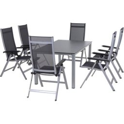 Siena Garden Garten-Essgruppe Tesoro / Sola, (Set, 7-tlg), bestehend aus 6 Sesseln und 1 Tisch