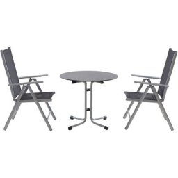 Siena Garden Garten-Essgruppe Saturn / Sola, (Set, 3-tlg), bestehend aus 2 Sesseln und 1 Tisch