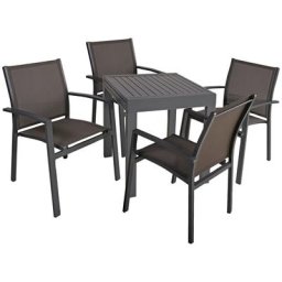 Garden Pleasure Garten-Essgruppe ELENA, (5-tlg), mit ausziehbarem Tisch