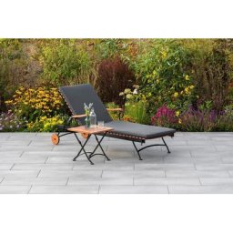 MERXX Gartenlounge-Set Schloßgarten, (2-tlg), 1 Gartenliege und 1 Hocker mit Auflagen