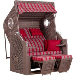 deVries Strandkorb Pure Cliff XL Sun, BxTxH: 130x80x160 cm, Halblieger, Ostsee-Modell
