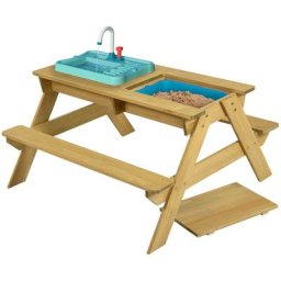 TP Toys Garten-Kindersitzgruppe Picknicktisch, für Kinder mit Waschbecken, Holz