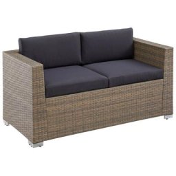 MERXX Gartenlounge-Bank Bellante, Stahlgestell, mit Sitz- und Rückenkissen, Bank 2-sitzig