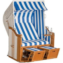 SunnySmart Strandkorb Rustikal 250 Basic 200, BxTxH: 125x90x160 cm, Halblieger