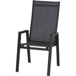 Siena Garden Gartensessel Savona, High Back, Alu, matt-anthrazit, Textilbezug