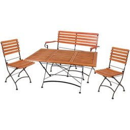 Garden Pleasure Garten-Essgruppe WIEN, (4-tlg), mit praktischer Klappfunktion
