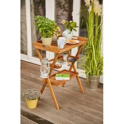 Siena Garden Tabletttisch Caruna (4-St), Akazie, 70x45 cm