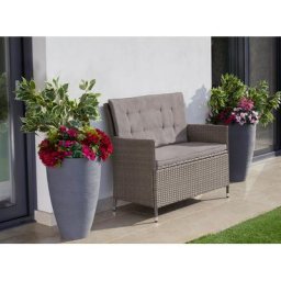 KONIFERA Gartenlounge-Bank Mailand, Kunststoff, 113,5x89,5x47,5 cm