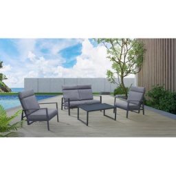 KONIFERA Gartenlounge-Set Detroit, (4-tlg)