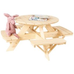 Pinolino® Garten-Kindersitzgruppe Nicki, Fichte natur, ØxH: 114x50 cm