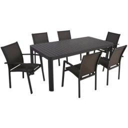 Garden Pleasure Garten-Essgruppe AMIRA, (7-tlg), mit ausziehbarem Tisch