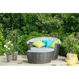 Siena Garden Sonneninsel, Sofabett, inkl. Anstellsofa und Kissen, BxTxH: 154x180x158 cm