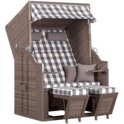 deVries Strandkorb PURE Standard, BxTxH: 120x80x160 cm, Halblieger, Ostsee-Modell