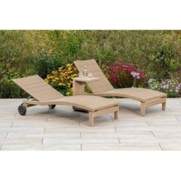 MERXX Garten-Essgruppe Andalusia, (3-tlg), 2 Liegen mit Tisch