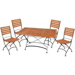 Garden Pleasure Garten-Essgruppe WIEN, (5-tlg), mit ausziehbarem Tisch