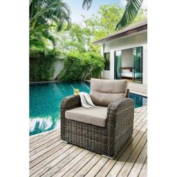 Destiny Gartensessel SANTA PONSA DE LUXE, 3-tlg., Aluminium, Polyrattan, inkl. Auflagen