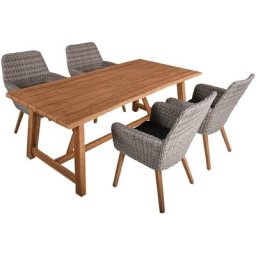 Garden Pleasure Garten-Essgruppe OAKLAND, (5-tlg), robustes Tischdesign