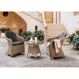 Destiny Balkonset MALAGA, (Set, 6-tlg), bestehend aus 2 Sesseln, Tisch und 4 Auflagen