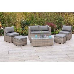 MERXX Gartenlounge-Set Agira, (6-tlg), Multifunktions Lounge
