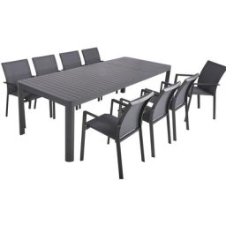Garden Pleasure Garten-Essgruppe AMIRA, (9-tlg), mit ausziehbarem Tisch