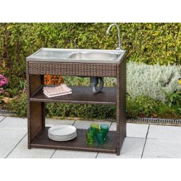 HANSE GARTENLAND Pflanztisch, mit Edelstahlspüle und Wasserhahn, BxTxH: 90x46x91 cm