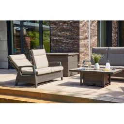 Siena Garden Gartenlounge-Set Corido, (Set, 8-tlg), bestehend aus 2 Sesseln, 1 Bank, 1 Tisch und 4 Auflagen