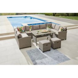 KONIFERA Gartenlounge-Set Rotterdam, (20-tlg), 3 Sofas, 2 Hocker, Tisch 120x82 cm, Polyrattan