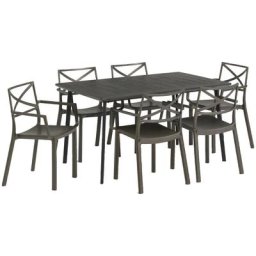 Best Garten-Essgruppe Torino, (7-tlg), 7-tlg. Dining Gruppe Torino bronze