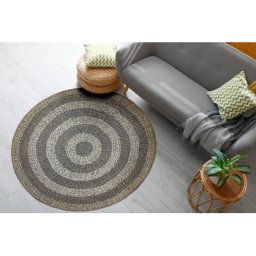 Teppich Stampa, Andiamo, rund, Höhe: 5 mm, bedruckt, Flechtoptik, meliert, Boho, verschiedene moderne Designs