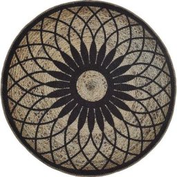 Teppich Stampa, Andiamo, rund, Höhe: 5 mm, bedruckt, Flechtoptik, meliert, Boho, verschiedene moderne Designs