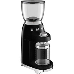 Smeg Kaffeemühle CGF01BLEU Schwarz, 150 W, Kegelmahlwerk, 350 g Bohnenbehälter