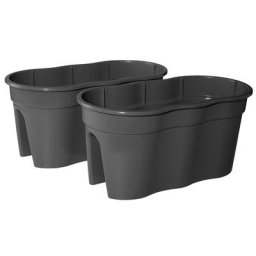 KHW Balkonkasten Flowerclip XXL (Set, 2 St), BxTxH: 57,5x27,7x27 cm