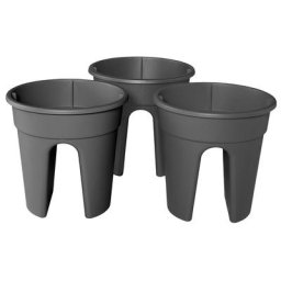KHW Balkonkasten Flowerclip (Set, 3 St), ØxH: 27x27,5 cm