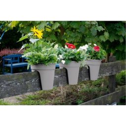 KHW Pflanzkübel Flowerclip (Set, 3 St), ØxH: 27x27,5 cm