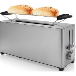 PRINCESS Toaster 142401, 1 langer Schlitz, 1050 W, Brötchenaufsatz, 7 Bräunungsstufen, Krümelschublade