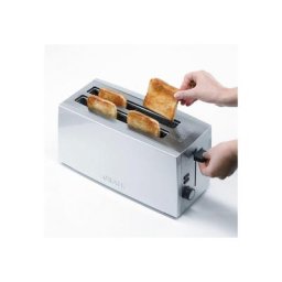 Graef Toaster TO 100, silber, 2 lange Schlitze, für 4 Scheiben, 1380 W