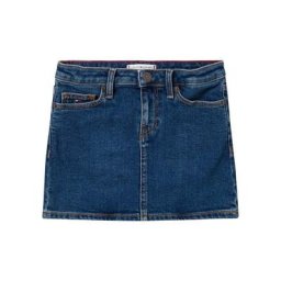 Tommy Hilfiger Jeansrock BASIC DENIM SKIRT (1-tlg) mit Kontrastnähten
