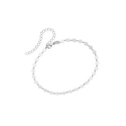 Smart Jewel Fußkette runde Plättchen, Silber 925