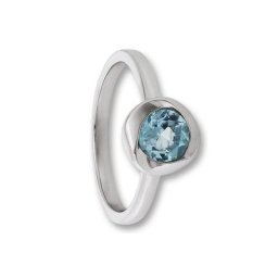 ONE ELEMENT Silberring Blau Topas Ring aus 925 Silber, Damen Silber Schmuck