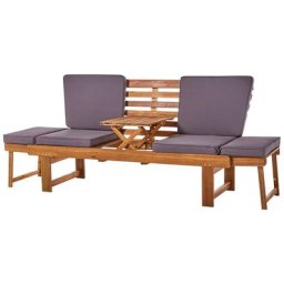 my Flair Gartenlounge-Bank Rügen, mit ausklappbarem Tisch und variablen Armlehnen