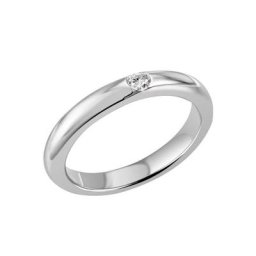 Firetti Fingerring Basic Solitär - Doppelring, mit Zirkonia (synth)