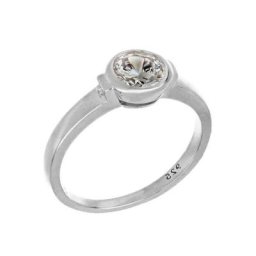 Firetti Fingerring Basic Bezzel, mit Zirkonia (synth)