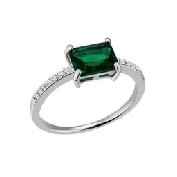 Firetti Fingerring Quadratische Form, mit Zirkonia (synth), Glasstein
